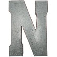 thumbnail image 4 of Huge 20" Metal Letter "N" Wall Decor, Silver with Rusted Edges, Galvanized Wall Mountable Decoration for Country, Mid-Century, or Farmhouse Themed Room or Event, 4 of 6