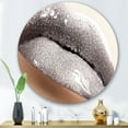 thumbnail image 2 of Designart 'Close Up of Female Lips With Glittering Silver' Modern Circle Metal Wall Art 29x29 - Disc of 29, 2 of 5