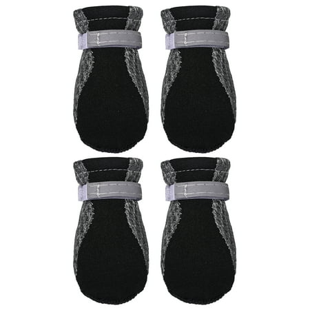 Avaner Durable Dog Shoes Waterproof Boots  Paw Protectors  Anti-Slip Reflective for Large  Medium Dogs - for Winter Snow Summer Heat Rainy Weather Hiking Indoor Floors Pads Protection  Size 1