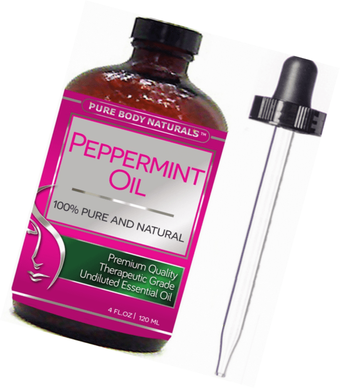 Pure Body Naturals Undiluted Essential Peppermint Oil, 4 fl. oz
