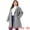 Grey, variant on DARING DIVA Women's Plus Size Elegant Notched Lapel Trench Coat 3X Red