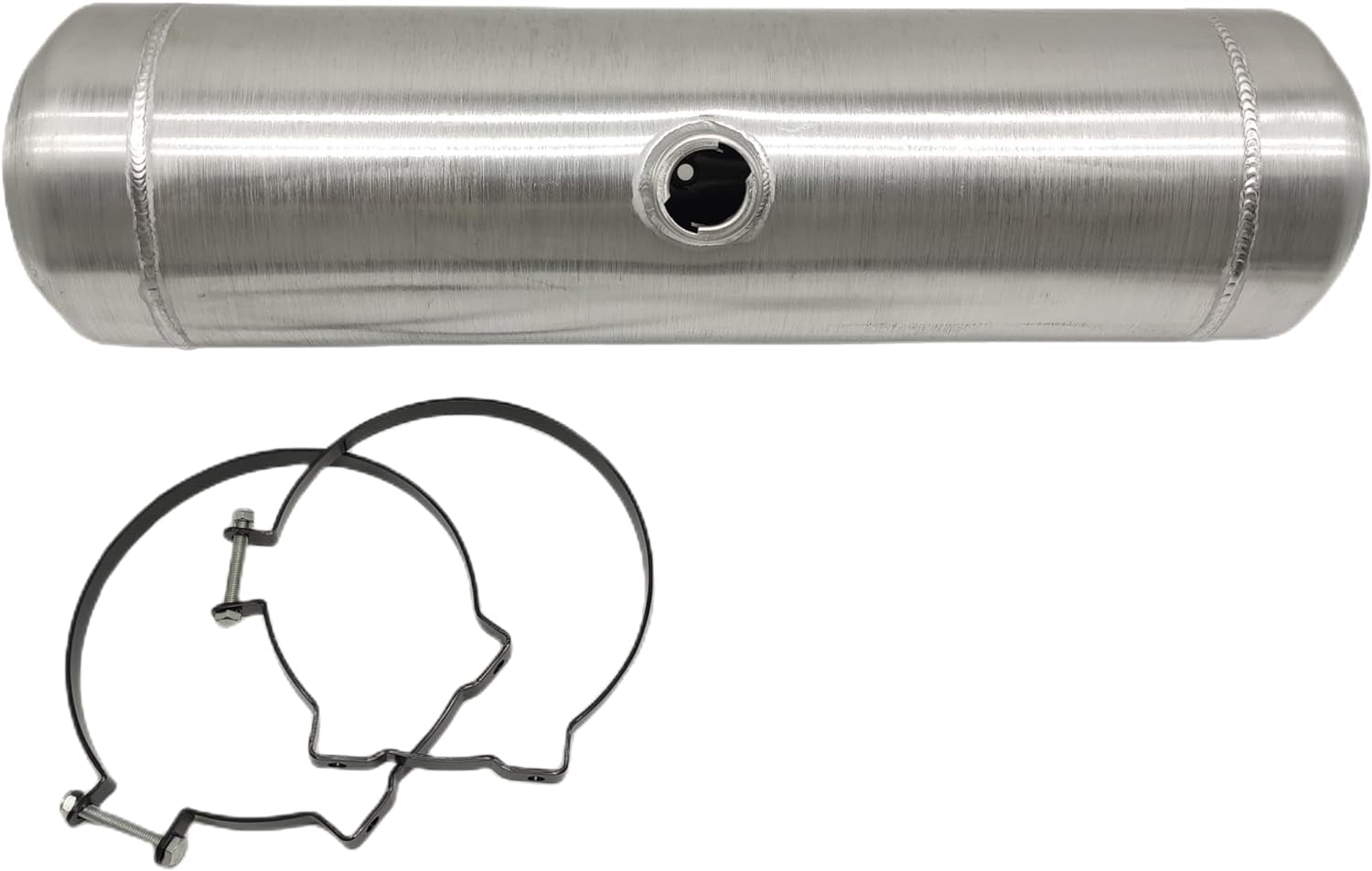 JSD AUTO PARTS 6.25 Gallons 8 x30 Spun Aluminum Gas Tank / Fuel Tank 1/4 NPT Outlet Center Fill