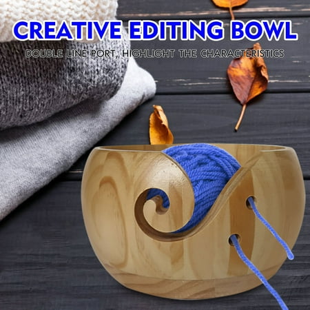 

Back to School Clearance! Tantouec School Supplies Yarn Bowl Organizer Wood Storage Portable Holder Handmade for Knitting Crochet Wooden Woven Bowl B 1Pc Wooden Woven Bowl