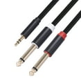 thumbnail image 3 of Methold Cable de audio Dual RCA giratorio Doble enchufe chapado en oro Red tejida de algodón Diseño conveniente Cable adaptador fácil de aplicar Type2 NO2, 3 of 6