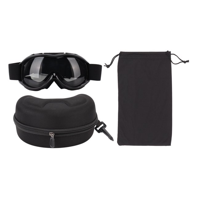 Gafas de Protección de esquí ANGGREK Gafas de esquí Esféricas de Doble capa antiniebla Color negro