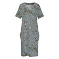 thumbnail image 4 of Vestido de noche holgado con diseño de esqueletos y guirnaldas para mujer traje elegante de cóctel con bolsillos, 4 of 7