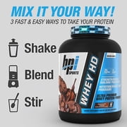BPI Sports Whey HD Ultra Premium Protein Powder Isolate, Workout Powder for Muscle Gain, Milk Protein Concentrates, Chocolate Cookie, 4.07 Pound (50 Servings)