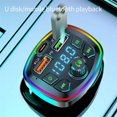 thumbnail image 2 of EIGTHTAIL LED Backlight Bluetooth Transmitter Car MP3 TF/U Disk Player Car Kit Dual Usb Adapter 4.2A+PD Type C Fast Charger, 2 of 6