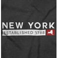 thumbnail image 2 of New York Map State Shape Established Men's Graphic T Shirt Tees Brisco Brands X, 2 of 6