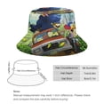 thumbnail image 2 of Los Vecinos Green Sombrero bucket para adultos, gorra de protección solar, sombrero de pescador plegable para viajes al aire libre, pesca y actividades de verano, 2 of 5