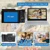 2.7K Camera Digital Camera 30 MP Vlogging Camera Recorder with Retractable Flash Light Vlog Camera for YouTube 3 Inch Flip Screen with a 32GB SD Card &Two Batteries