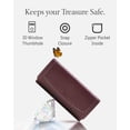 thumbnail image 5 of Genuine Leather Clutch Wallets For Women - Accordion Organizer Ladies Wallet With Removable Checkbook Cover And Gift Box RFID Blocking, 5 of 6