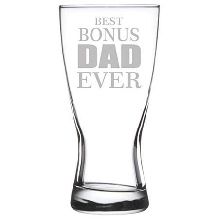 15 oz Beer Pilsner Glass Stepfather Best Bonus Dad