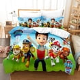 thumbnail image 2 of Juego de cama para niños de la Patrulla Canina, funda de edredón con diseño de perro canino de la Patrulla de Anime, funda nórdica de dibujos animados, ropa de cama para niño y niña, funda de almohada, 2 of 4