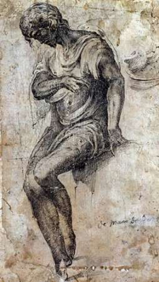 A Man Seated On A L