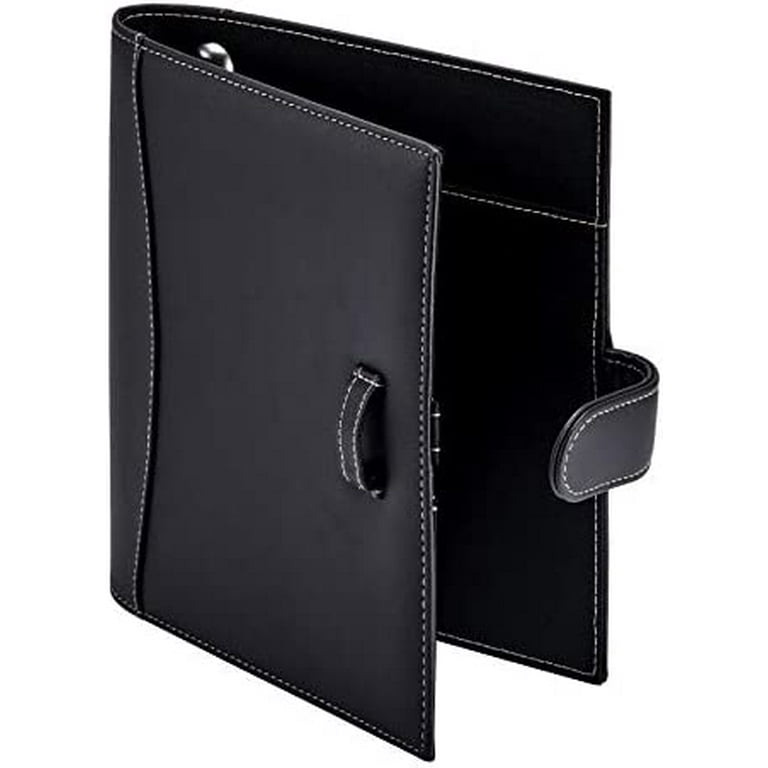Leather Small 3 Ring Binder 5.5 x 8.5 with 1 Inch Rings Includes Pockets,  Card Slots, and Built-in P…See more Leather Small 3 Ring Binder 5.5 x 8.5