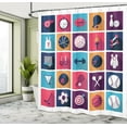 thumbnail image 5 of Ambesonne Sports Shower Curtain, Bowling Collage, 69"Wx75"L, Navy Purple, 5 of 5