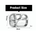 thumbnail image 3 of Acero Inoxidable Rectángulo 5 Compartimentos Plato 3pz Xtellar plateado, 3 of 4