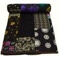 thumbnail image 1 of Courtepointe Patchwork Fait Main Indien Taille Queen Couvre-Lit Patchwork, 1 of 1