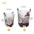 thumbnail image 3 of Balery Christmas Snowman With Hat Cesta de ropa redonda con asas, impermeable, independiente, para ropa, juguetes, dormitorio y familia-Small, 3 of 6