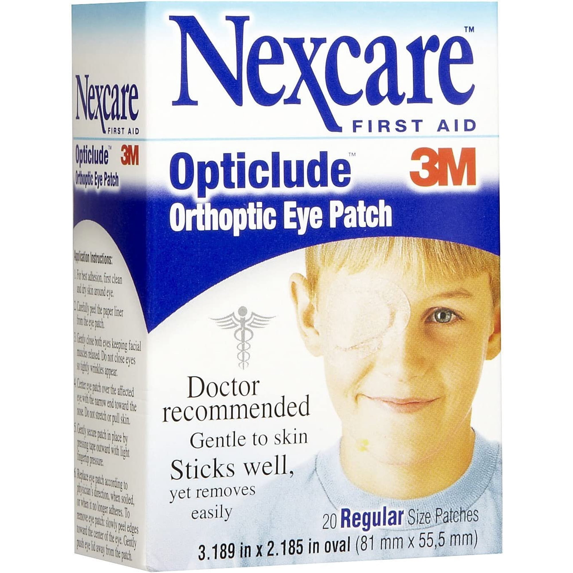 10-Pack 3M 1539 Nexcare Opticlude Orthoptic Eye Patch Regular 3.18 in. x 2.18 in (10 Boxes of 20)