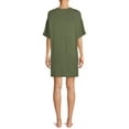 thumbnail image 5 of Secret Treasures Women's and Women's Plus Size Lounger Dress with Short Sleeves and Pockets, 5 of 5
