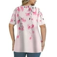 thumbnail image 5 of Feancey Plus Size Tops for Women Tshirts Dressy Criss Cross V Neck Short Sleeve Blouse Business Casual Floral Shirts MulticolorXXL, 5 of 7