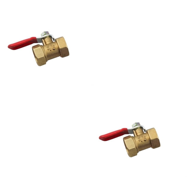 Injueey Válvula de bola de latón, rosca doble, manguera de jardín hermética, accesorio para balcón, sistema de riego, accesorios de 3/8 Type2 NO2 Injueey CBP225918