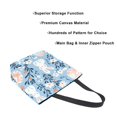 thumbnail image 3 of FORMRS Womens Canvas Tote Bag with Zipper Inner Pocket Shoulder Handbag, Floral Easter Rabbits, 3 of 7