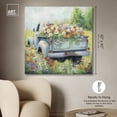 thumbnail image 5 of Vintage Trucks And Flowers Chic Farmhouse Canvas Wall Art by Art Remedy, Gallery Wrapped, 40"x40", 5 of 7