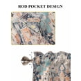thumbnail image 7 of Boho Kitchen Curtains 54 Inches length, Orange Blue Ethnic Tribe Abstract Art Window Treatment Curtain Drapes, Thermal Insulated Drapes for Basement Hotel RV, 42"x54", 2 Panels, 7 of 7