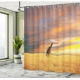 thumbnail image 5 of Ambesonne Giraffe Shower Curtain, Wildlife, 69"Wx75"L, Yellow and Peach, 5 of 5