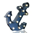 thumbnail image 4 of 11 LEDs Anchor Marquee Sign Light Anchor Shaped LED Lamp Night Light Battery Operated for Christmas Home Wedding Party Decoration (Blue), 4 of 7