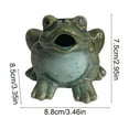thumbnail image 3 of Xecvkr Ceramic Frog Statue Garden Ornament for Pottery Decoration Courtyard Landscape Home Desktop Decor 4.3x2.8x2.4 Inches, 3 of 6