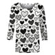 thumbnail image 5 of Xuyuer Women's Casual 3/4 Sleeve T-Shirts Round Neck Cute Tunic Tops Basic Tees Blouses Business Work Tee Top Summer Tunic Tops Dressy T-Shirts Pleated Shirts Fit Pullover Tshirts, 5 of 8