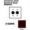 thumbnail image 2 of Leviton 85052 Brown Two Gang 1.406" Single Receptacle Wall Plate, 2 of 2