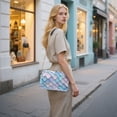 thumbnail image 7 of FORMRS Women Crossbody Purse with Chain Strap Vegan Leather Shoulder Handbag, Purple Art Pattern, 7 of 7