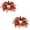 A003- Style C, variant on Candle Wreath Rings Artificial Maple Leaf Pine Cone Accent 2 Pack Fall Decor for Home Thanksgiving Table Centerpiece for Dining Room Mantel