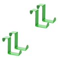 thumbnail image 4 of Inteprter 2pcs Over Door Hooks Stainless Steel Drawer Nail-Free Clasp Z-shaped Office Hangers Clothes Rack Punch-Free Hanger verde 2piezas, 4 of 6
