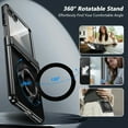thumbnail image 3 of Dteck for Samsung Galaxy Z Flip 7 Case with Magnetic Ring Holder, 360 Rotating Bracket, Hinge Protection & Built-in Front Screen Protector, Slim Anti-Drop Shockproof PC Case,Black, 3 of 11