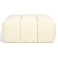 thumbnail image 2 of SAFAVIEH Couture Petryna Modern Boucle Tufted Cocktail Ottoman, Cream, 2 of 11