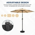 thumbnail image 5 of May in Color Heavy-Duty Outdoor Umbrella Base with 85 Lbs Base For Patio Umbrella, Portable for Garden Poolside & Commercial Use, Anti-rust Design (Black)​, 5 of 8