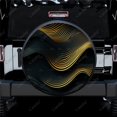 thumbnail image 1 of Abstract Luxury Golden Line Pattern Polyester Universal Spare Wheel Tire Cover Wheel Covers for Trailer RV SUV Truck Camper, 1 of 5