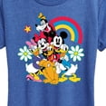thumbnail image 3 of Disney - Character Group Rainbow Flower - Women's Short Sleeve Graphic T-Shirt, 3 of 5