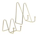 thumbnail image 1 of Decorative Plate Holders 2Pcs Photo Support Stands Users With Photo Frames Golden Rectangular Design, 1 of 4