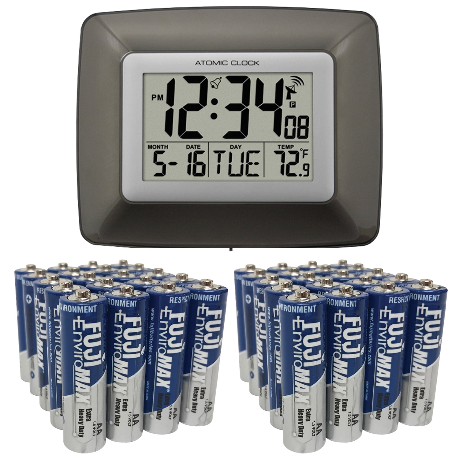 La Crosse Technology WS8008U Atomic Digital Wall Clock With Indoor