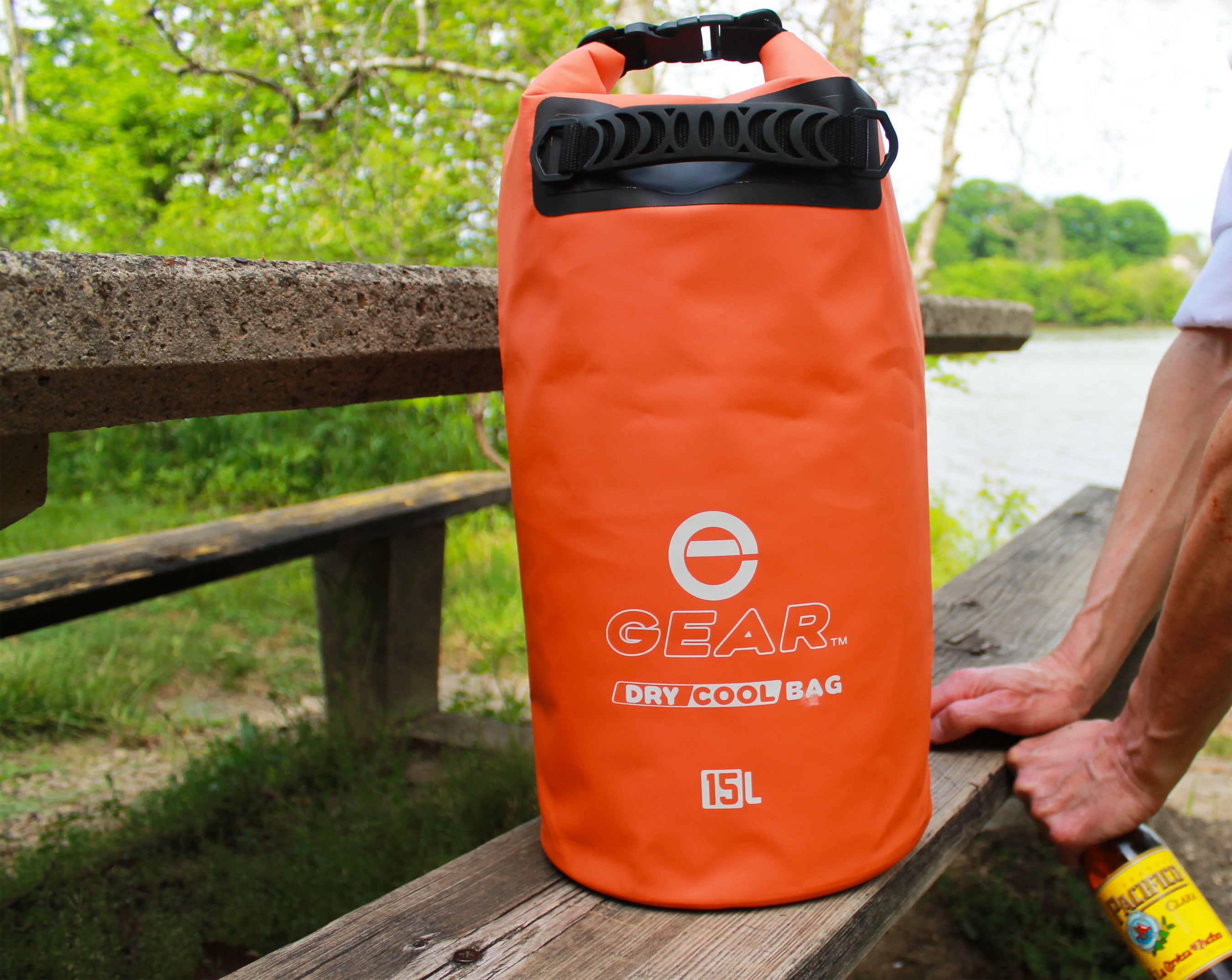 Enthusiast Gear Dry Bag Cooler - Roll Top, Insulated, Leak Proof, Collapsible, Waterproof - 15L