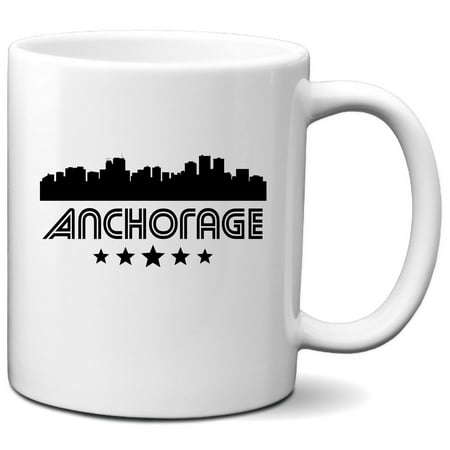 

Anchorage Alaska Skyline Retro Style Coffee Mug