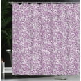 thumbnail image 3 of Ambesonne Vintage Shower Curtain, Floral Swirls of Victorian, 69"Wx70"L, Pearl Fuchsia, 3 of 4