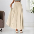 thumbnail image 2 of Women's Casual Palazzo Pants Elastic Waist Flowy Wide Leg Comfortable Pure Color Versatile Spring Summer Fall Everyday Outfit, 2 of 2
